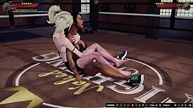 Dela vs Bree in Naked Fighter 3D Face Sitting