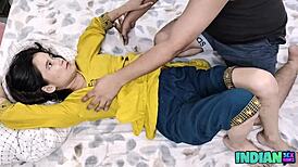 Beautiful Indian Wife Cums on Husband's Big Dick