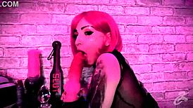 Pierced Solo Uses Dildo For Fingering And Riding