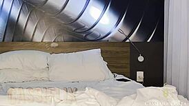 Latina Neighbor Shares Her Room Amicably