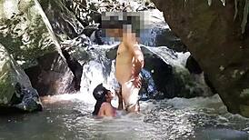 Imagine nothing hotter than fucking her ass in the waterfall