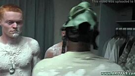 Young gay soldiers in steamy shower scenes and hardcore sex acts