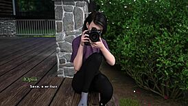 Naked photoshoot with bent over milf in summer heat gameplay 😎