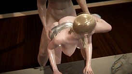 Detroit Become Human - Chloe gets creampied with squirting and handjob in 3D porn.