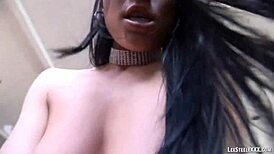 How does Rebecca Linares handle Lex Steele's big dick in high heels?