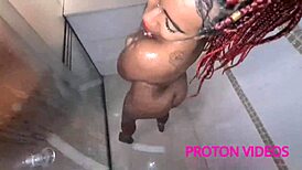 Samira Ferraz Bent Over in Backstage Shower Fuck