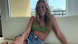 Edging Practice With Sexy Blonde Step Sister Addison Vodka In Wild Household Fantasy!