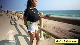 Aurita's Casual Teen Sex Showcases Shaved Pussy and Pierced Tits