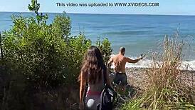 stepbrother nails stepsister deep in the woods during sneaky outdoor romp