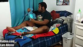 Ebony Fetish Babe Wets Diaper in Training