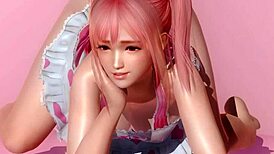 I admire Honoka's shaved body in this beach photo set