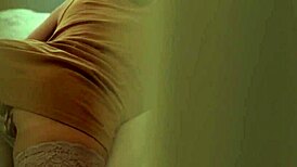 mature lesbian and her lover, you're trying the bedroom on open house day? eva long and annie archer watching.