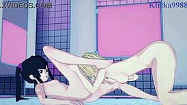 i'm watchin shirabe n kirika in intense lesbian play