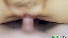 naughty brunette watches you while she sucks big cock