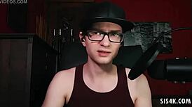 gabbie carter masturbates to her stepbro on webcam, feeling that huge tattooed body with piercings