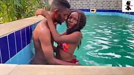 “My boyfriend banged me silly after our swim session!”