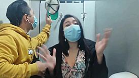 Pinay engages in scandalous fucking in restroom