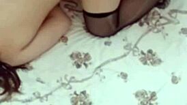 New Girlfriend In Black Stockings Rides Hard