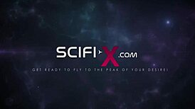 Can you believe this busty blonde's extreme sex with an android in the sci-fi lab?