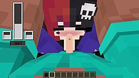 ellie gets intense facial after deepthroat face fucking