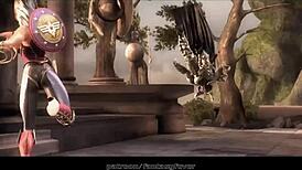 wonder woman fucks ares in hardcore blowjob and riding