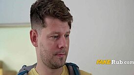 lesbian girlfriends test a hard cock. russian latina trio with small tits!