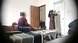 flashing my dick boldly in front of two maids during hotel massage session