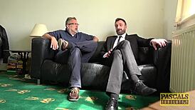 british subslut gets fucked hard in doggystyle and swallows cum