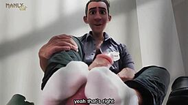 Step Gay Dad in Prisoner Role During Unusual Police Interrogation by Vigilante Cop