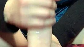 I'm watchin my slut wife suck n tit fuck that big dildo