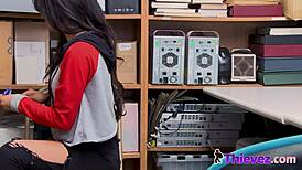 Blonde Chick Bends Over Desk for Deeper Fuck