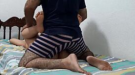 Couple Shares Intimate Moment in Parents' Bedroom