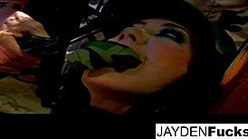 Jayden and natasha team up on a big cock with their tits and asses