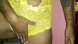 Busty teen flaunts natural tits piercing