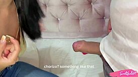 Curvy Latina Stepsister Guesses Flavors but Ends Up in Bed