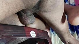 Hanif, Popy Khatun, and Manik Mia in homemade group scene