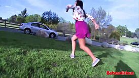 Ashli Orion, beautiful brunette babe with small tits, gets fucked and facialed