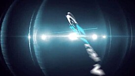 Brunette pornstar Dava teases Chad with her nude body until he can't take it anymore.