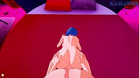 Excellen Browning and Kusuha Mizuha fuck intensely in POV hentai from Super Robot Wars Impact Alpha!