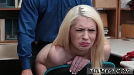 Teen caught sucking in car during public theft attempt, police nearby.