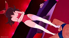 amber in bikini jerking off with feet