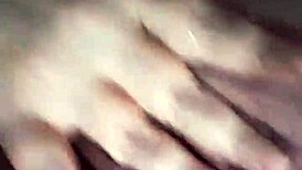 Mireladelicia strips in black fishnets, uses dildo and anal plug