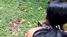 Fucking My Personal Coach Outdoors with His Impressive Cock