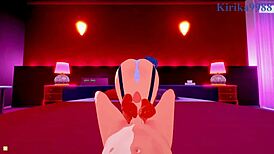 Excellen Browning and Kusuha Mizuha fuck intensely in POV hentai from Super Robot Wars Impact Alpha!