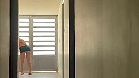 Angel Rosex Cleans House, Showing Off Her Big Ass and Tits