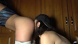 Redhead asks lick my hairy pussy first time