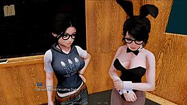 Tanned Girl Natsuki in Hentai Game Milking Machine Pregnancy and Squirt