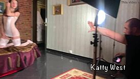 Erotic Model Katty West 18YO Nude at Backstage Photo Shoot