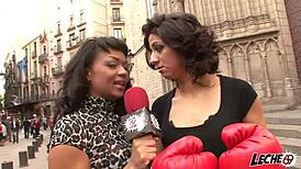 teen 18+ brunette handles monster cock magic