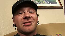 Hardcore Underground Couple with Tattoos and Piercings Bangs Amateur at Hotel